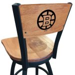 Boston Bruins 36-Inch Swivel Extra Tall Bar Stool w/ Black Wrinkle Finish, Solid Wood Back, Solid Maple Wood Seat 6 Boston Bruins 36-Inch Swivel Extra Tall Bar Stool w/ Black Wrinkle Finish, Solid Wood Back, Solid Maple Wood Seat