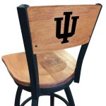 Indiana University 36-Inch Swivel Extra Tall Bar Stool w/ Black Wrinkle Finish, Solid Wood Back, Solid Maple Wood Seat 6 Indiana University 36-Inch Swivel Extra Tall Bar Stool w/ Black Wrinkle Finish, Solid Wood Back, Solid Maple Wood Seat