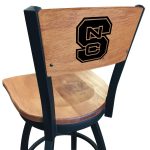 North Carolina State University 36-Inch Swivel Extra Tall Bar Stool w/ Black Wrinkle Finish, Solid Wood Back, Solid Maple Wood Seat 6 North Carolina State University 36-Inch Swivel Extra Tall Bar Stool w/ Black Wrinkle Finish, Solid Wood Back, Solid Maple Wood Seat