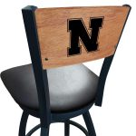 University of Nebraska 36-Inch Swivel Extra Tall Bar Stool w/ Black Wrinkle Finish, Solid Wood Back, 2.5-Inch Cushion Seat 6 University of Nebraska 36-Inch Swivel Extra Tall Bar Stool w/ Black Wrinkle Finish, Solid Wood Back, 2.5-Inch Cushion Seat