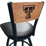 Texas Tech University 36-Inch Swivel Extra Tall Bar Stool w/ Black Wrinkle Finish, Solid Wood Back, 2.5-Inch Cushion Seat 6 Texas Tech University 36-Inch Swivel Extra Tall Bar Stool w/ Black Wrinkle Finish, Solid Wood Back, 2.5-Inch Cushion Seat