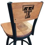 Texas Tech University 36-Inch Swivel Extra Tall Bar Stool w/ Black Wrinkle Finish, Solid Wood Back, Solid Maple Wood Seat 6 Texas Tech University 36-Inch Swivel Extra Tall Bar Stool w/ Black Wrinkle Finish, Solid Wood Back, Solid Maple Wood Seat