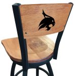 Texas State University 36-Inch Swivel Extra Tall Bar Stool w/ Black Wrinkle Finish, Solid Wood Back, Solid Maple Wood Seat 6 Texas State University 36-Inch Swivel Extra Tall Bar Stool w/ Black Wrinkle Finish, Solid Wood Back, Solid Maple Wood Seat
