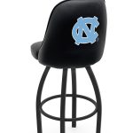 University of North Carolina 36-Inch Swivel Extra Tall Bar Stool w/ Black Wrinkle Finish, Padded Back, 4-Inch Cushion Seat 5 University of North Carolina 36-Inch Swivel Extra Tall Bar Stool w/ Black Wrinkle Finish, Padded Back, 4-Inch Cushion Seat