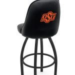 Oklahoma State University 36-Inch Swivel Extra Tall Bar Stool w/ Black Wrinkle Finish, Padded Back, 4-Inch Cushion Seat 5 Oklahoma State University 36-Inch Swivel Extra Tall Bar Stool w/ Black Wrinkle Finish, Padded Back, 4-Inch Cushion Seat