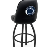 Pennsylvania State University 36-Inch Swivel Extra Tall Bar Stool w/ Black Wrinkle Finish, Padded Back, 4-Inch Cushion Seat 5 Pennsylvania State University 36-Inch Swivel Extra Tall Bar Stool w/ Black Wrinkle Finish, Padded Back, 4-Inch Cushion Seat
