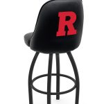 Rutgers University 25-Inch Swivel Counter Stool w/ Black Wrinkle Finish, Padded Back, 4-Inch Cushion Seat 5 Rutgers University 25-Inch Swivel Counter Stool w/ Black Wrinkle Finish, Padded Back, 4-Inch Cushion Seat