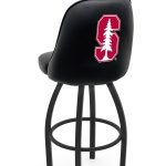 Stanford University 36-Inch Swivel Extra Tall Bar Stool w/ Black Wrinkle Finish, Padded Back, 4-Inch Cushion Seat 5 Stanford University 36-Inch Swivel Extra Tall Bar Stool w/ Black Wrinkle Finish, Padded Back, 4-Inch Cushion Seat