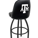 Texas A&M 36-Inch Swivel Extra Tall Bar Stool w/ Black Wrinkle Finish, Padded Back, 4-Inch Cushion Seat 5 Texas A&M 36-Inch Swivel Extra Tall Bar Stool w/ Black Wrinkle Finish, Padded Back, 4-Inch Cushion Seat