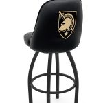 US Military Academy 30-Inch Swivel Bar Stool w/ Black Wrinkle Finish, Padded Back, 4-Inch Cushion Seat 5 US Military Academy 30-Inch Swivel Bar Stool w/ Black Wrinkle Finish, Padded Back, 4-Inch Cushion Seat