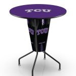 TCU 42-Inch Tall Indoor Lighted Pub Table w/ 36-Inch Top