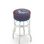 Gonzaga University 25-Inch Swivel Backless Counter Stool w/ Chrome Finish, Double-Ring Base, Cushion Seat 4 Gonzaga University 25-Inch Swivel Backless Counter Stool w/ Chrome Finish, Double-Ring Base, Cushion Seat