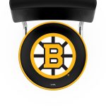 Boston Bruins 30-Inch Swivel Bar Stool w/ Chrome Finish, Double-Ring Base, Cushioned Back, 5-Inch Cushion Seat 6 Boston Bruins 30-Inch Swivel Bar Stool w/ Chrome Finish, Double-Ring Base, Cushioned Back, 5-Inch Cushion Seat