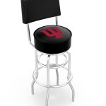 Indiana University 25-Inch Swivel Counter Stool w/ Chrome Finish, Double-Ring Base, Cushioned Back, 5-Inch Cushion Seat 4 Indiana University 25-Inch Swivel Counter Stool w/ Chrome Finish, Double-Ring Base, Cushioned Back, 5-Inch Cushion Seat
