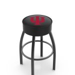 Indiana University 25-Inch Swivel Backless Counter Stool w/ Black Wrinkle Finish, Single-Ring Base, 5-Inch Scooped Cushion Seat 3 Indiana University 25-Inch Swivel Backless Counter Stool w/ Black Wrinkle Finish, Single-Ring Base, 5-Inch Scooped Cushion Seat