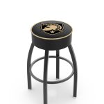 US Military Academy 25-Inch Swivel Backless Counter Stool w/ Black Wrinkle Finish, Single-Ring Base, 5-Inch Scooped Cushion Seat 3 US Military Academy 25-Inch Swivel Backless Counter Stool w/ Black Wrinkle Finish, Single-Ring Base, 5-Inch Scooped Cushion Seat