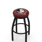 Florida State University 36-Inch Swivel Backless Extra Tall Bar Stool w/ Black Wrinkle Finish, Single-Ring Base, 2-Inch Black Wrinkle Ring, 2.5-Inch Cushion Seat (Head Logo) 3 Florida State University 36-Inch Swivel Backless Extra Tall Bar Stool w/ Black Wrinkle Finish, Single-Ring Base, 2-Inch Black Wrinkle Ring, 2.5-Inch Cushion Seat (Head Logo)