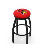 Illinois State University 36-Inch Swivel Backless Extra Tall Bar Stool w/ Black Wrinkle Finish, Single-Ring Base, 2-Inch Black Wrinkle Ring, 2.5-Inch Cushion Seat 3 Illinois State University 36-Inch Swivel Backless Extra Tall Bar Stool w/ Black Wrinkle Finish, Single-Ring Base, 2-Inch Black Wrinkle Ring, 2.5-Inch Cushion Seat