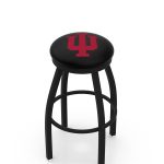 Indiana University 36-Inch Swivel Backless Extra Tall Bar Stool w/ Black Wrinkle Finish, Single-Ring Base, 2-Inch Black Wrinkle Ring, 2.5-Inch Cushion Seat 3 Indiana University 36-Inch Swivel Backless Extra Tall Bar Stool w/ Black Wrinkle Finish, Single-Ring Base, 2-Inch Black Wrinkle Ring, 2.5-Inch Cushion Seat