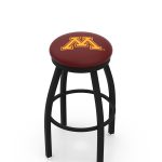 University of Minnesota 36-Inch Swivel Backless Extra Tall Bar Stool w/ Black Wrinkle Finish, Single-Ring Base, 2-Inch Black Wrinkle Ring, 2.5-Inch Cushion Seat 3 University of Minnesota 36-Inch Swivel Backless Extra Tall Bar Stool w/ Black Wrinkle Finish, Single-Ring Base, 2-Inch Black Wrinkle Ring, 2.5-Inch Cushion Seat