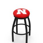 University of Nebraska 36-Inch Swivel Backless Extra Tall Bar Stool w/ Black Wrinkle Finish, Single-Ring Base, 2-Inch Black Wrinkle Ring, 2.5-Inch Cushion Seat 3 University of Nebraska 36-Inch Swivel Backless Extra Tall Bar Stool w/ Black Wrinkle Finish, Single-Ring Base, 2-Inch Black Wrinkle Ring, 2.5-Inch Cushion Seat