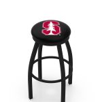 Stanford University 36-Inch Swivel Backless Extra Tall Bar Stool w/ Black Wrinkle Finish, Single-Ring Base, 2-Inch Black Wrinkle Ring, 2.5-Inch Cushion Seat 3 Stanford University 36-Inch Swivel Backless Extra Tall Bar Stool w/ Black Wrinkle Finish, Single-Ring Base, 2-Inch Black Wrinkle Ring, 2.5-Inch Cushion Seat