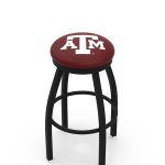 Texas A&M 36-Inch Swivel Backless Extra Tall Bar Stool w/ Black Wrinkle Finish, Single-Ring Base, 2-Inch Black Wrinkle Ring, 2.5-Inch Cushion Seat 3 Texas A&M 36-Inch Swivel Backless Extra Tall Bar Stool w/ Black Wrinkle Finish, Single-Ring Base, 2-Inch Black Wrinkle Ring, 2.5-Inch Cushion Seat
