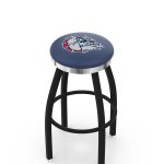 Gonzaga University 36-Inch Swivel Backless Extra Tall Bar Stool w/ Black Wrinkle Finish, Single-Ring Base, 2-Inch Chrome Ring, 2.5-Inch Cushion Seat 3 Gonzaga University 36-Inch Swivel Backless Extra Tall Bar Stool w/ Black Wrinkle Finish, Single-Ring Base, 2-Inch Chrome Ring, 2.5-Inch Cushion Seat