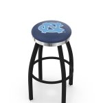 University of North Carolina 36-Inch Swivel Backless Extra Tall Bar Stool w/ Black Wrinkle Finish, Single-Ring Base, 2-Inch Chrome Ring, 2.5-Inch Cushion Seat 3 University of North Carolina 36-Inch Swivel Backless Extra Tall Bar Stool w/ Black Wrinkle Finish, Single-Ring Base, 2-Inch Chrome Ring, 2.5-Inch Cushion Seat