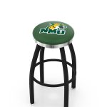 Northern Michigan University 36-Inch Swivel Backless Extra Tall Bar Stool w/ Black Wrinkle Finish, Single-Ring Base, 2-Inch Chrome Ring, 2.5-Inch Cushion Seat 3 Northern Michigan University 36-Inch Swivel Backless Extra Tall Bar Stool w/ Black Wrinkle Finish, Single-Ring Base, 2-Inch Chrome Ring, 2.5-Inch Cushion Seat