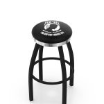 POW/MIA 36-Inch Swivel Backless Extra Tall Bar Stool w/ Black Wrinkle Finish, Single-Ring Base, 2-Inch Chrome Ring, 2.5-Inch Cushion Seat 3 POW/MIA 36-Inch Swivel Backless Extra Tall Bar Stool w/ Black Wrinkle Finish, Single-Ring Base, 2-Inch Chrome Ring, 2.5-Inch Cushion Seat