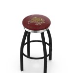 Texas State University 36-Inch Swivel Backless Extra Tall Bar Stool w/ Black Wrinkle Finish, Single-Ring Base, 2-Inch Chrome Ring, 2.5-Inch Cushion Seat 3 Texas State University 36-Inch Swivel Backless Extra Tall Bar Stool w/ Black Wrinkle Finish, Single-Ring Base, 2-Inch Chrome Ring, 2.5-Inch Cushion Seat