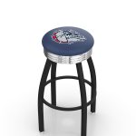Gonzaga University 25-Inch Swivel Backless Counter Stool w/ Black Wrinkle Finish, Single-Ring Base, 2.75-Inch Chrome Ribbed Ring, 2.5-Inch Cushion Seat 3 Gonzaga University 25-Inch Swivel Backless Counter Stool w/ Black Wrinkle Finish, Single-Ring Base, 2.75-Inch Chrome Ribbed Ring, 2.5-Inch Cushion Seat