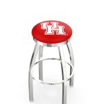 University of Houston 36-Inch Swivel Backless Extra Tall Bar Stool w/ Chrome Finish, Single-Ring Base, 2-Inch Chrome Ring, 2.5-Inch Cushion Seat 3 University of Houston 36-Inch Swivel Backless Extra Tall Bar Stool w/ Chrome Finish, Single-Ring Base, 2-Inch Chrome Ring, 2.5-Inch Cushion Seat