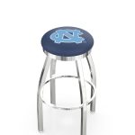 University of North Carolina 36-Inch Swivel Backless Extra Tall Bar Stool w/ Chrome Finish, Single-Ring Base, 2-Inch Chrome Ring, 2.5-Inch Cushion Seat 3 University of North Carolina 36-Inch Swivel Backless Extra Tall Bar Stool w/ Chrome Finish, Single-Ring Base, 2-Inch Chrome Ring, 2.5-Inch Cushion Seat