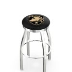 US Military Academy 25-Inch Swivel Backless Counter Stool w/ Chrome Finish, Single-Ring Base, 2-Inch Chrome Ring, 2.5-Inch Cushion Seat 3 US Military Academy 25-Inch Swivel Backless Counter Stool w/ Chrome Finish, Single-Ring Base, 2-Inch Chrome Ring, 2.5-Inch Cushion Seat