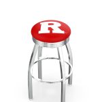 Rutgers University 25-Inch Swivel Backless Counter Stool w/ Chrome Finish, Single-Ring Base, 2.75-Inch Chrome Ribbed Ring, 2.5-Inch Cushion Seat 3 Rutgers University 25-Inch Swivel Backless Counter Stool w/ Chrome Finish, Single-Ring Base, 2.75-Inch Chrome Ribbed Ring, 2.5-Inch Cushion Seat