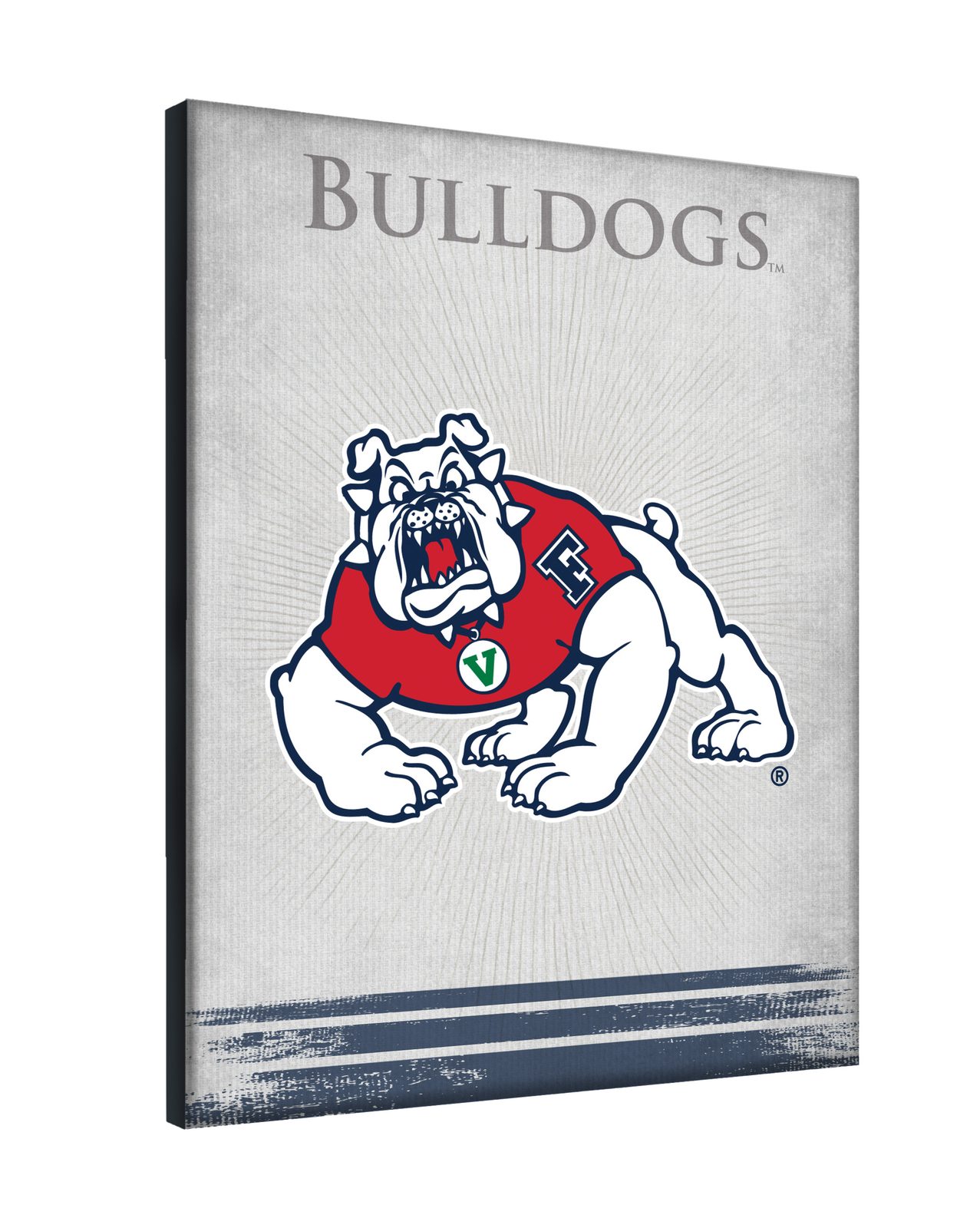 Fresno State University 24x32 Logo Canvas Wall Art 2 Fresno State University 24x32 Logo Canvas Wall Art - Image 2