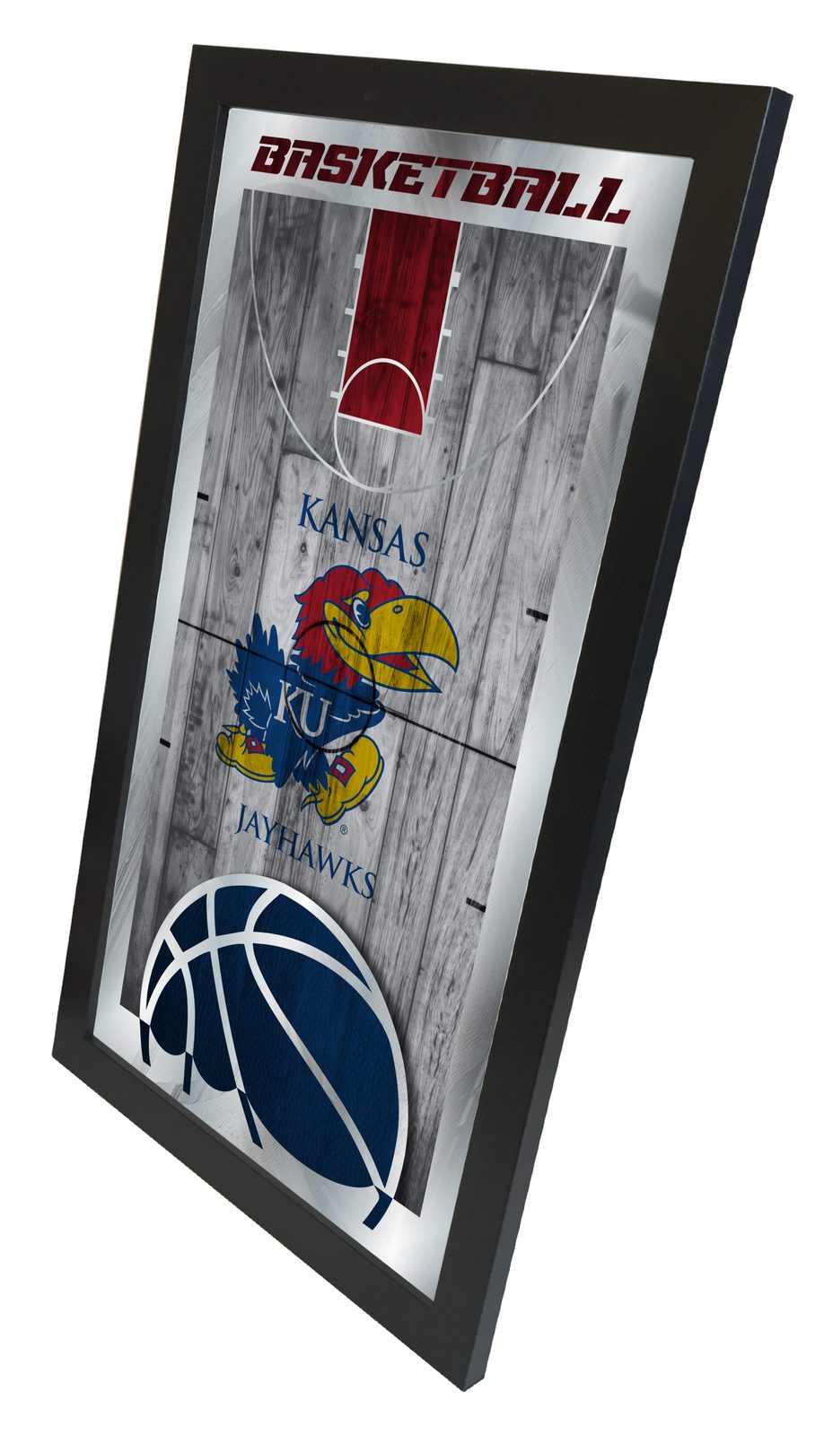 University of Kansas 15x26 Basketball Wall Mirror 2 University of Kansas 15x26 Basketball Wall Mirror - Image 2