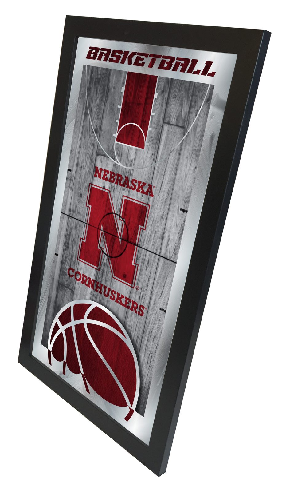 University of Nebraska 15x26 Basketball Wall Mirror 2 University of Nebraska 15x26 Basketball Wall Mirror - Image 2