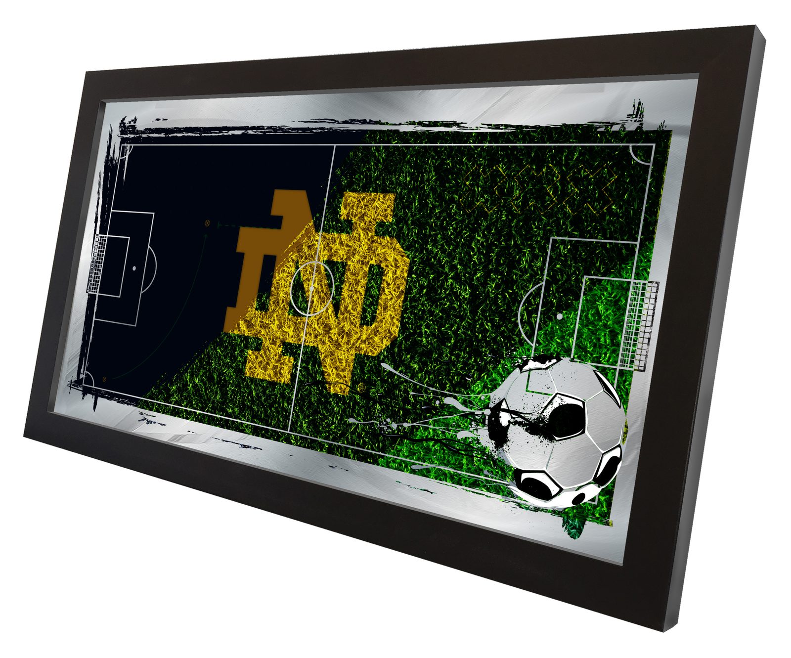 Notre Dame 26x15 Soccer Wall Mirror 2 Notre Dame 26x15 Soccer Wall Mirror - Image 2