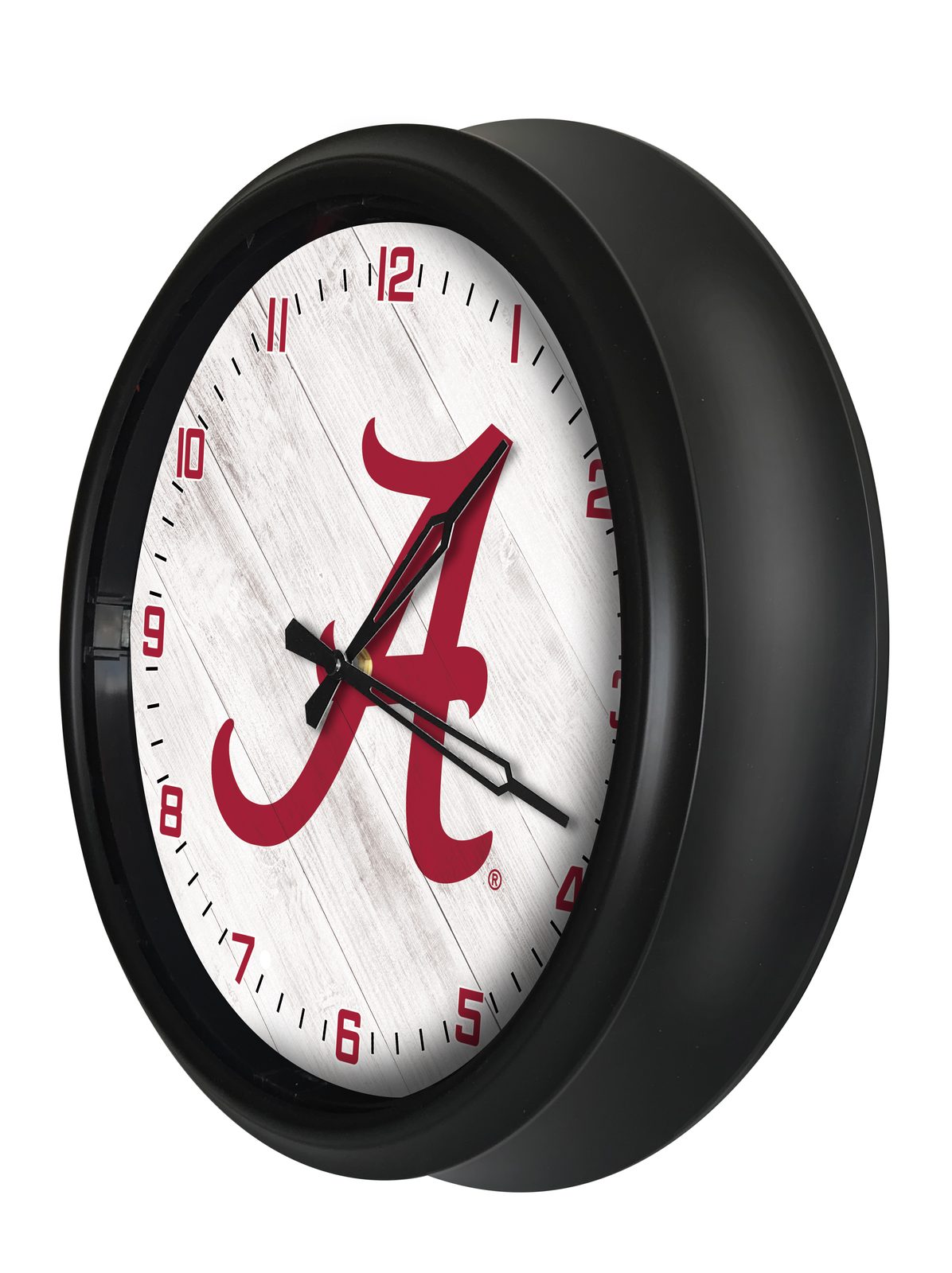 University of Alabama (Script A) 14-Inch Indoor/Outdoor LED Wall Clock in Black 2 University of Alabama (Script A) 14-Inch Indoor/Outdoor LED Wall Clock in Black - Image 2