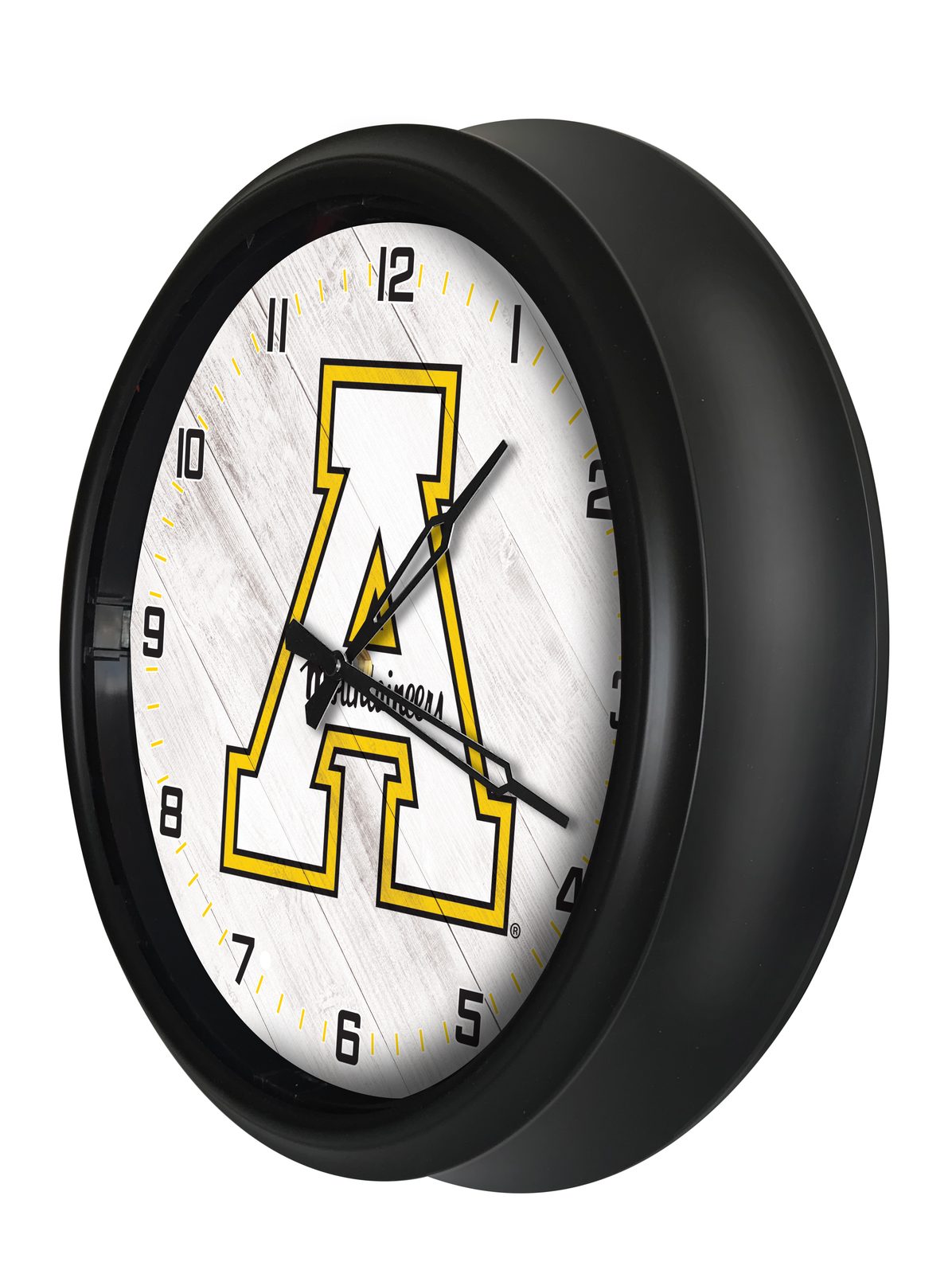 Appalachian State University 14-Inch Indoor/Outdoor LED Wall Clock in Black 2 Appalachian State University 14-Inch Indoor/Outdoor LED Wall Clock in Black - Image 2
