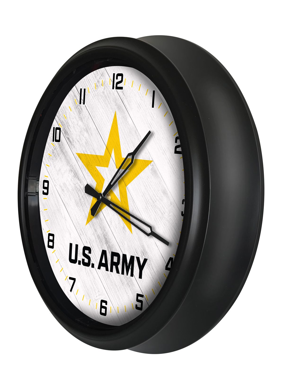 United States Army 14-Inch Indoor/Outdoor LED Wall Clock in Black 2 United States Army 14-Inch Indoor/Outdoor LED Wall Clock in Black - Image 2