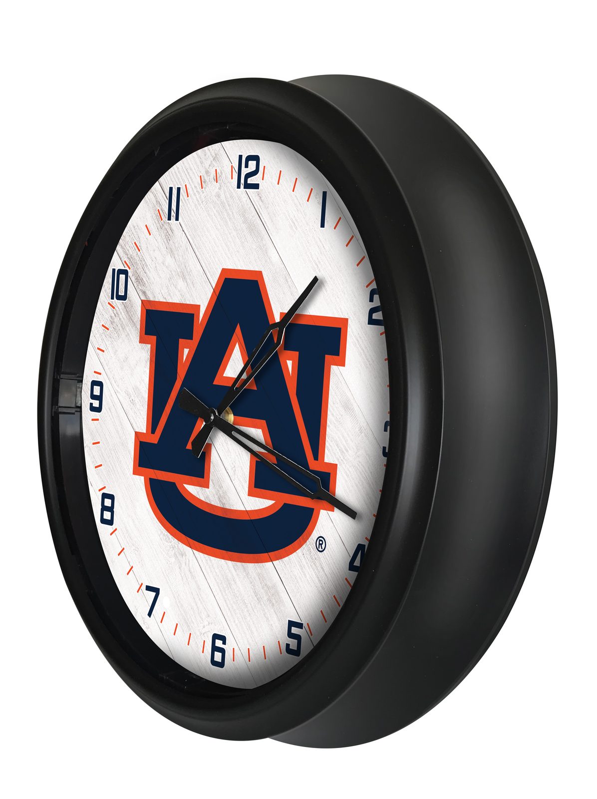 Auburn University 14-Inch Indoor/Outdoor LED Wall Clock in Black 2 Auburn University 14-Inch Indoor/Outdoor LED Wall Clock in Black - Image 2