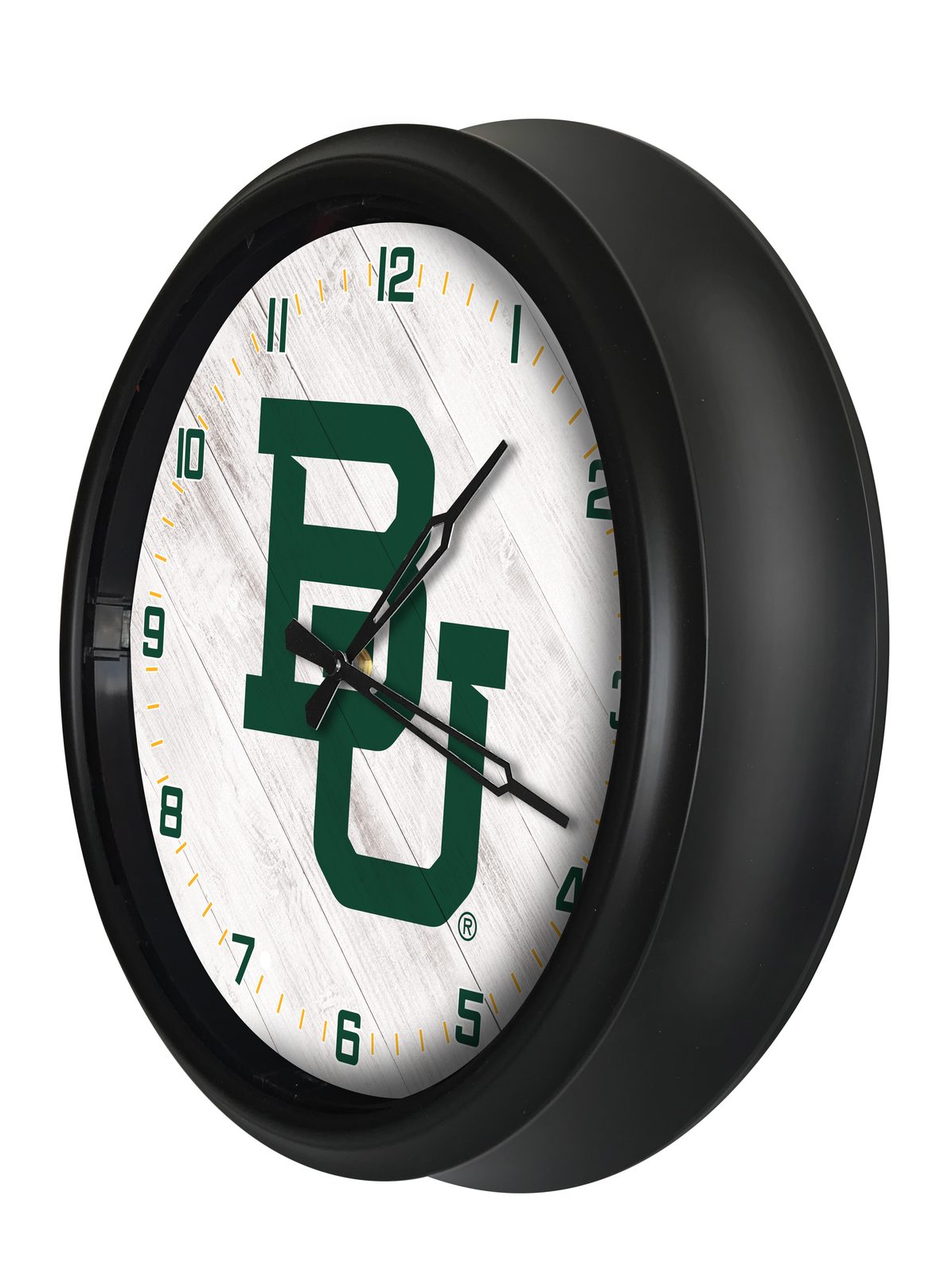 Baylor University 14-Inch Indoor/Outdoor LED Wall Clock in Black 2 Baylor University 14-Inch Indoor/Outdoor LED Wall Clock in Black - Image 2
