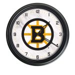 Boston Bruins 14-Inch Indoor/Outdoor LED Wall Clock in Black