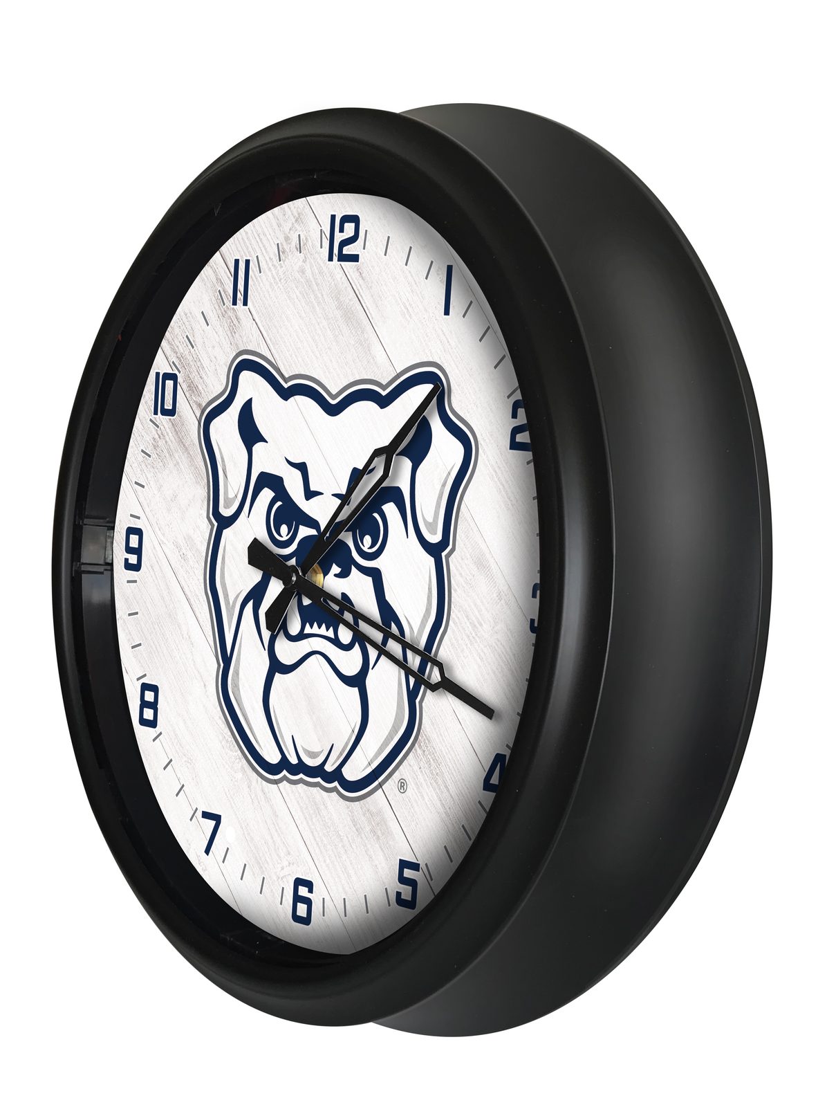 Butler University 14-Inch Indoor/Outdoor LED Wall Clock in Black 2 Butler University 14-Inch Indoor/Outdoor LED Wall Clock in Black - Image 2