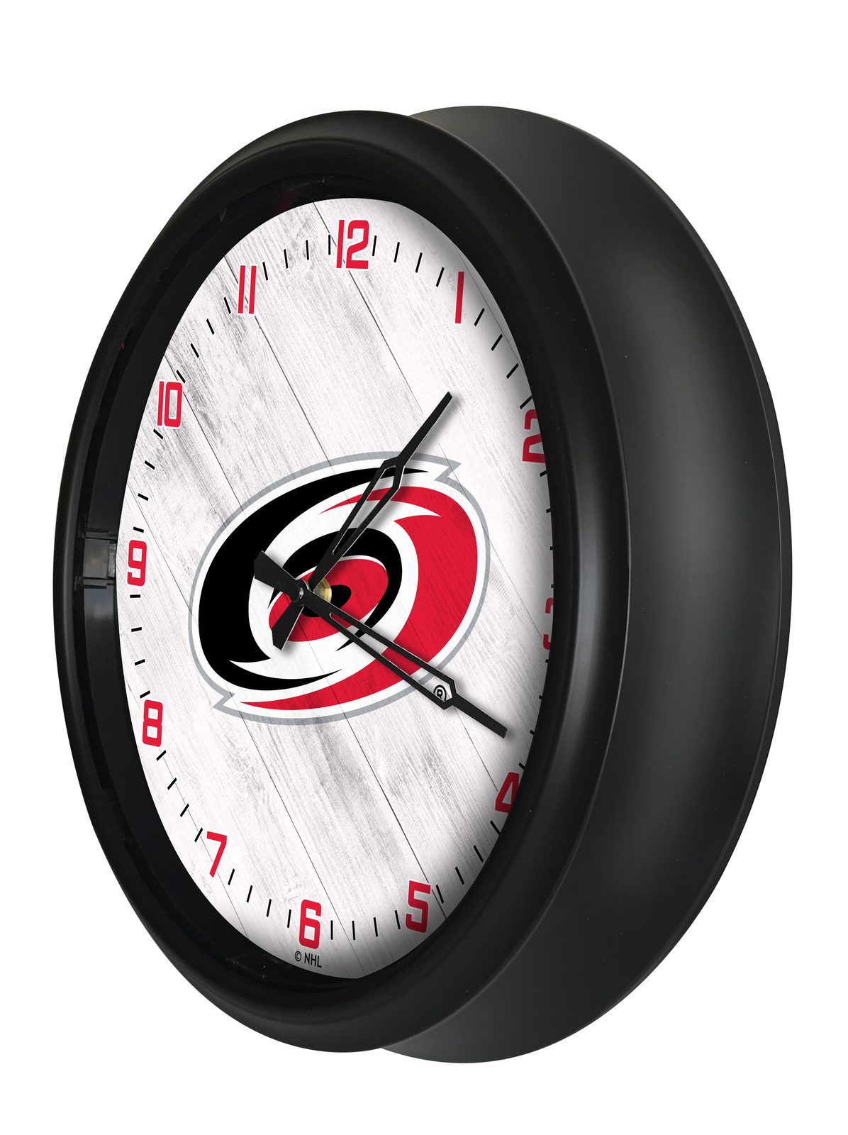 Carolina Hurricanes 14-Inch Indoor/Outdoor LED Wall Clock in Black 2 Carolina Hurricanes 14-Inch Indoor/Outdoor LED Wall Clock in Black - Image 2