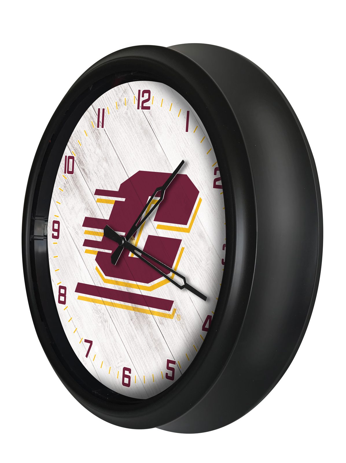Central Michigan University 14-Inch Indoor/Outdoor LED Wall Clock in Black 2 Central Michigan University 14-Inch Indoor/Outdoor LED Wall Clock in Black - Image 2